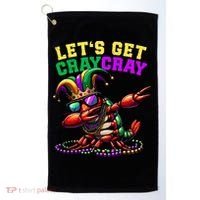 Dabbing Crawfish Costume Mardi Gras Golf Towel thumb 0