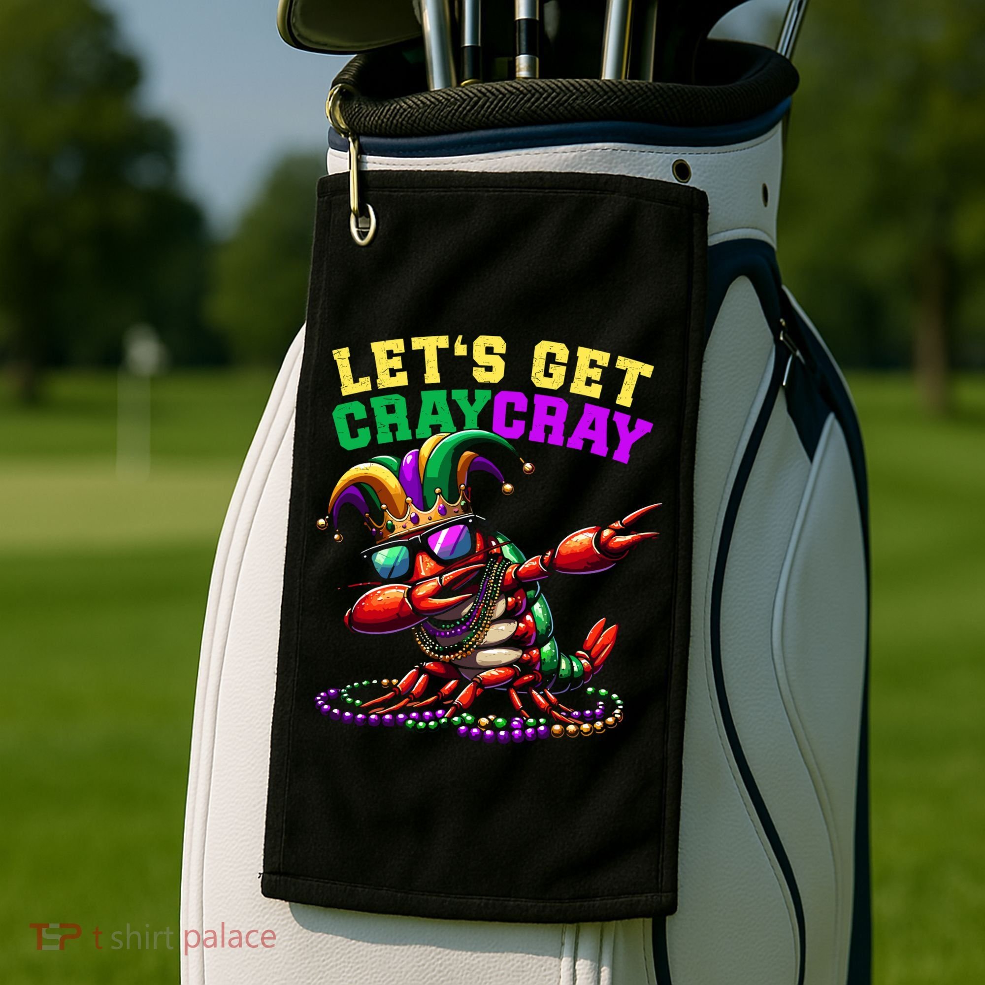 Dabbing Crawfish Costume Mardi Gras Golf Towel
