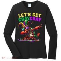 Dabbing Crawfish Costume Mardi Gras Women's Long Sleeve Shirt thumb 0