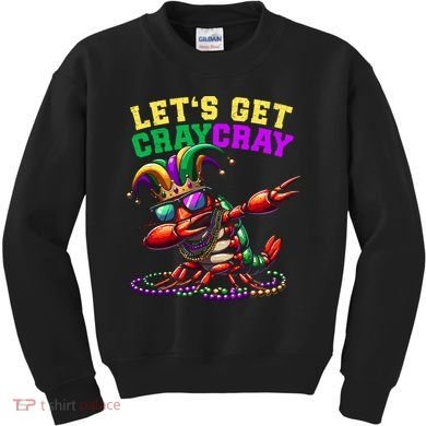 Dabbing Crawfish Costume Mardi Gras Kids Sweatshirt