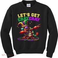 Dabbing Crawfish Costume Mardi Gras Kids Sweatshirt thumb 0
