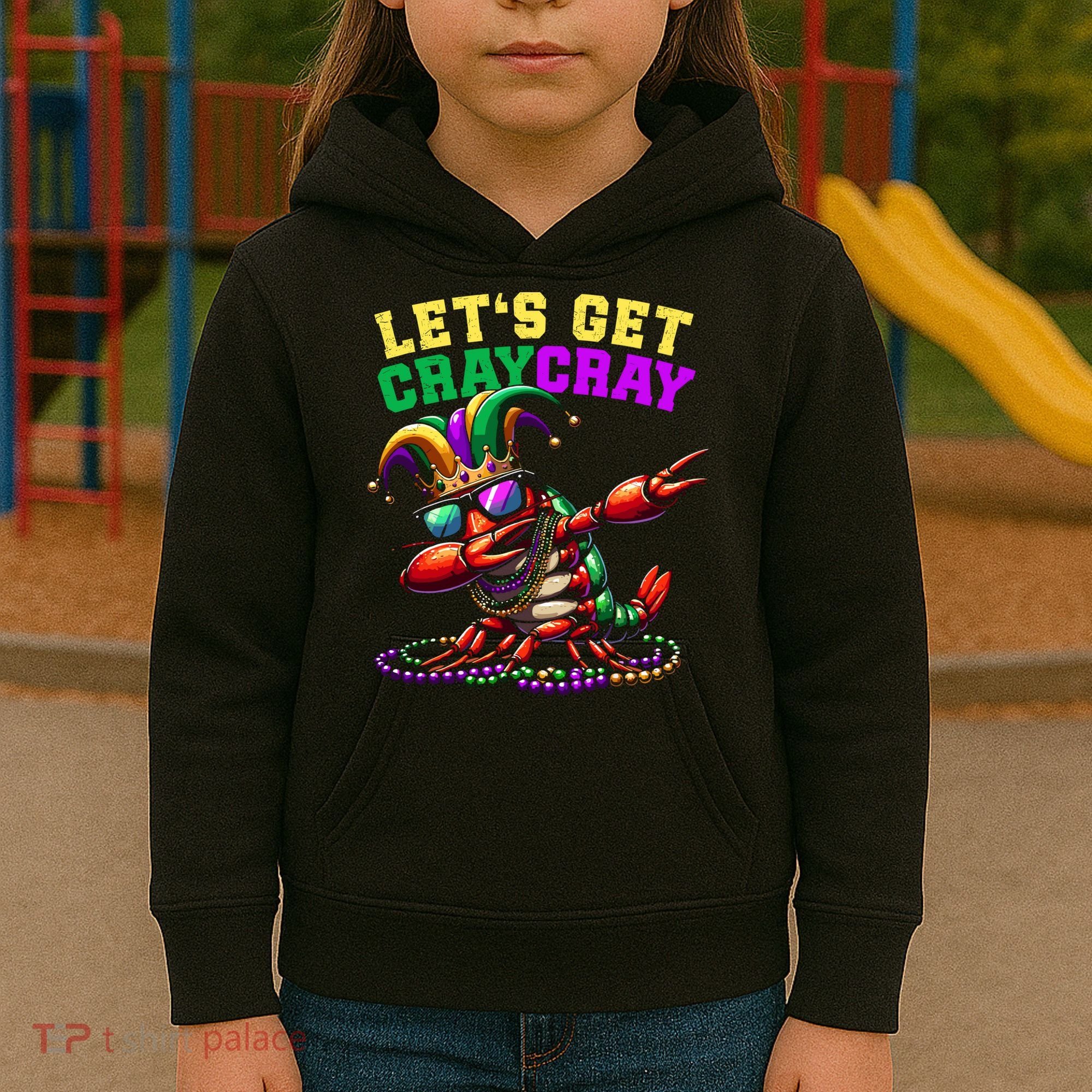 Dabbing Crawfish Costume Mardi Gras Kids Hoodie
