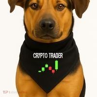 Daytrading Crypto Currency Candlestick For Traders USA-Made Doggie Bandana thumb 1