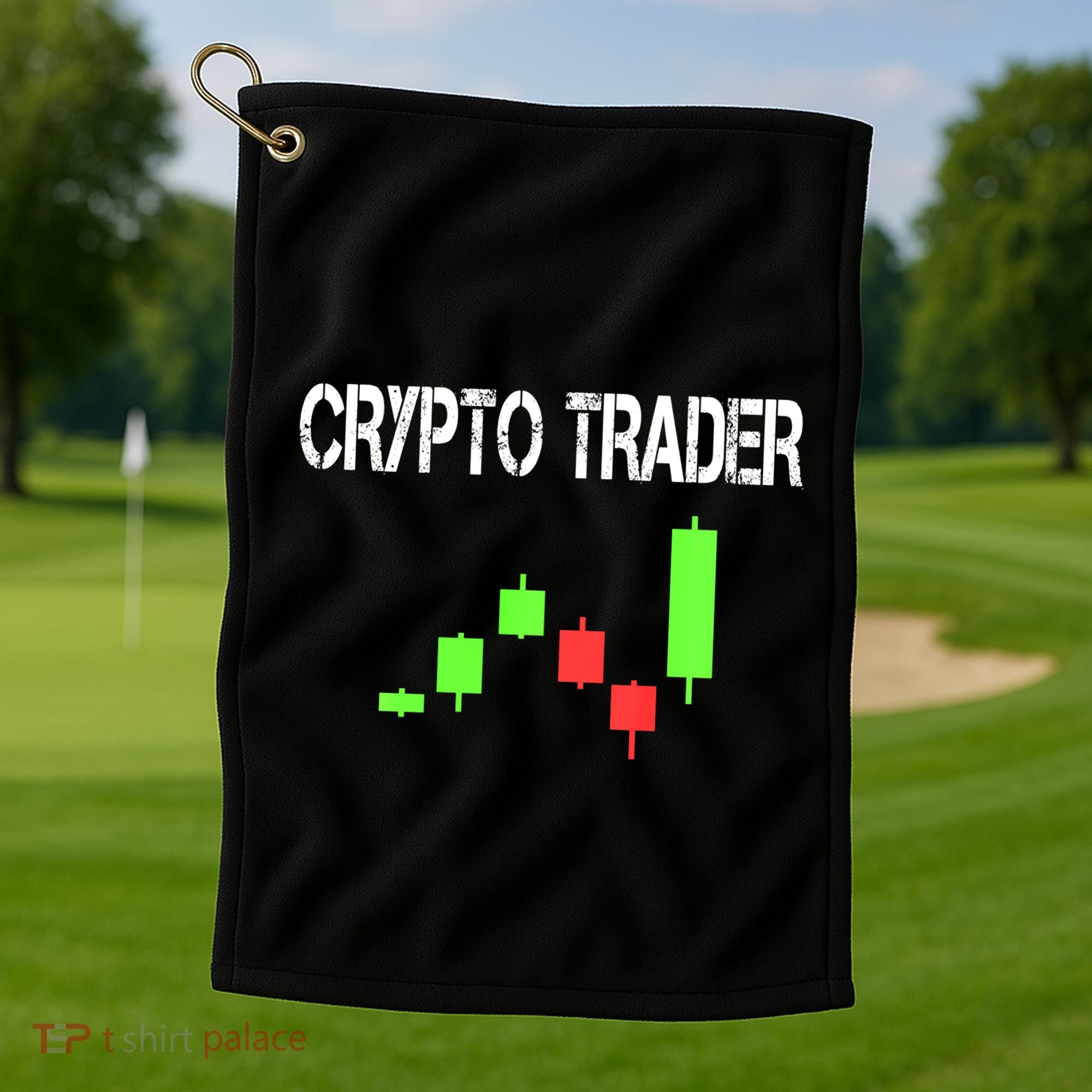 Daytrading Crypto Currency Candlestick For Traders Golf Towel
