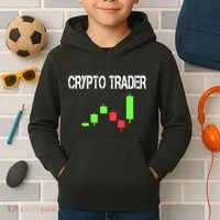 Daytrading Crypto Currency Candlestick For Traders Kids Hoodie thumb 2