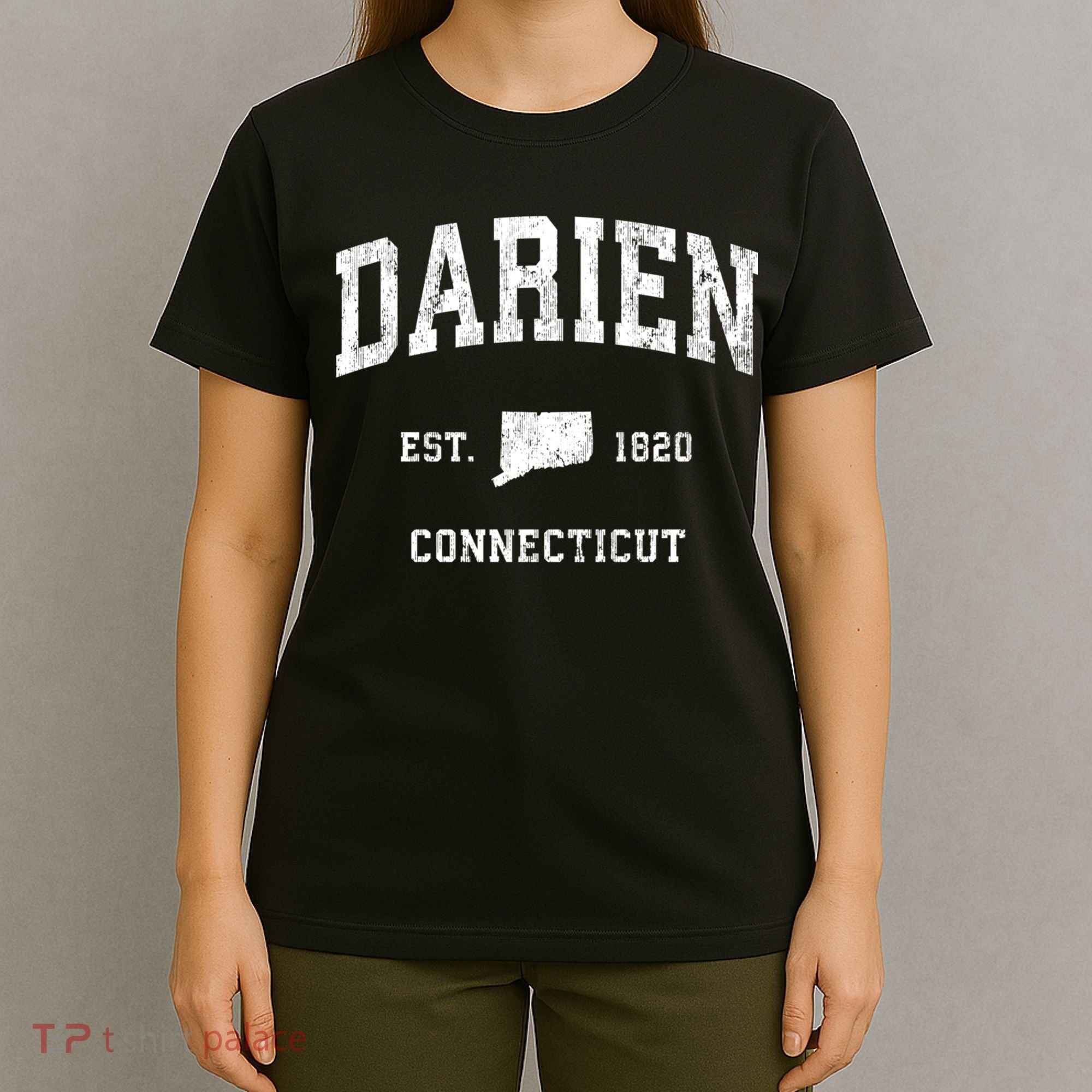 Darien Connecticut Ct Vintage Athletic Sports T-Shirt