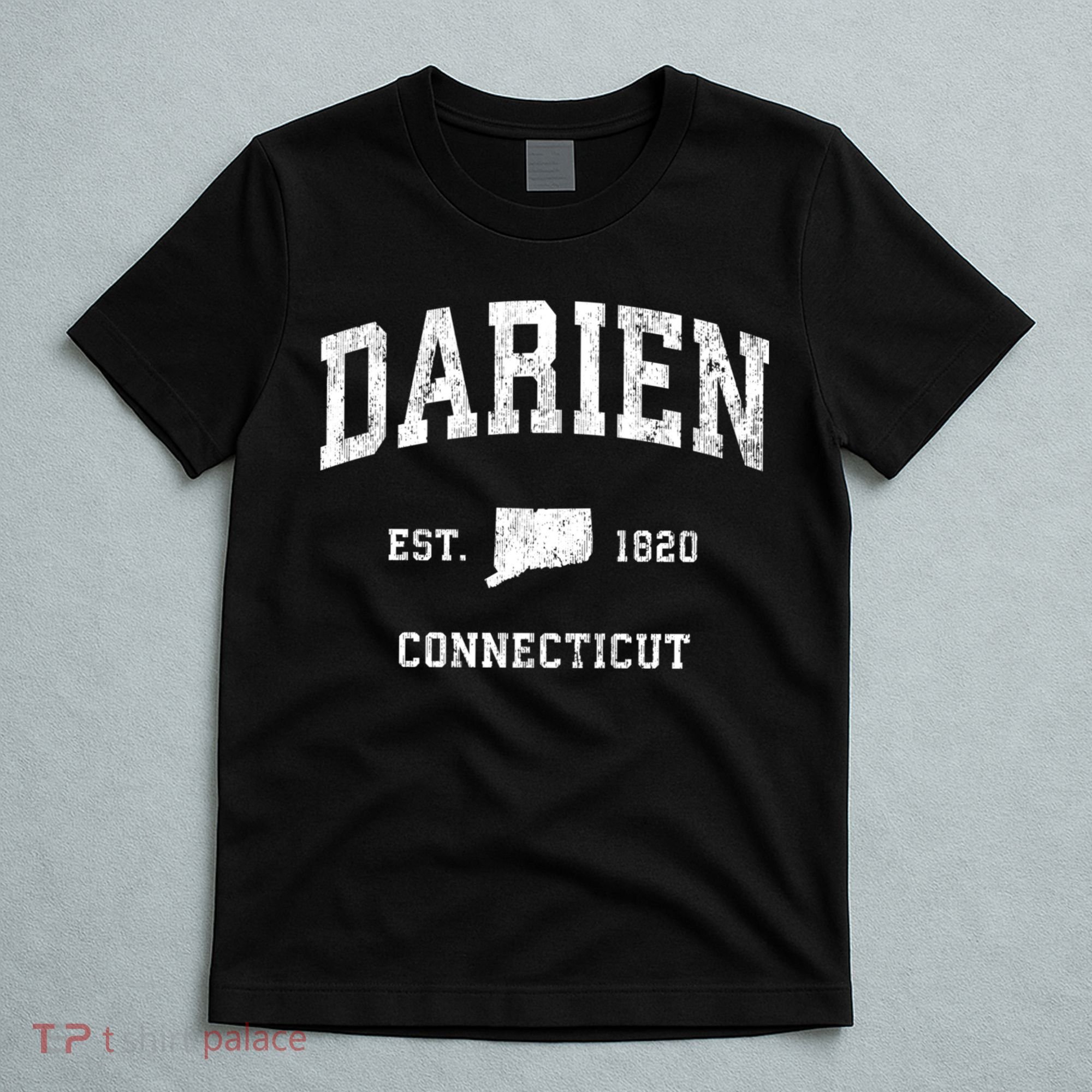 Darien Connecticut Ct Vintage Athletic Sports T-Shirt