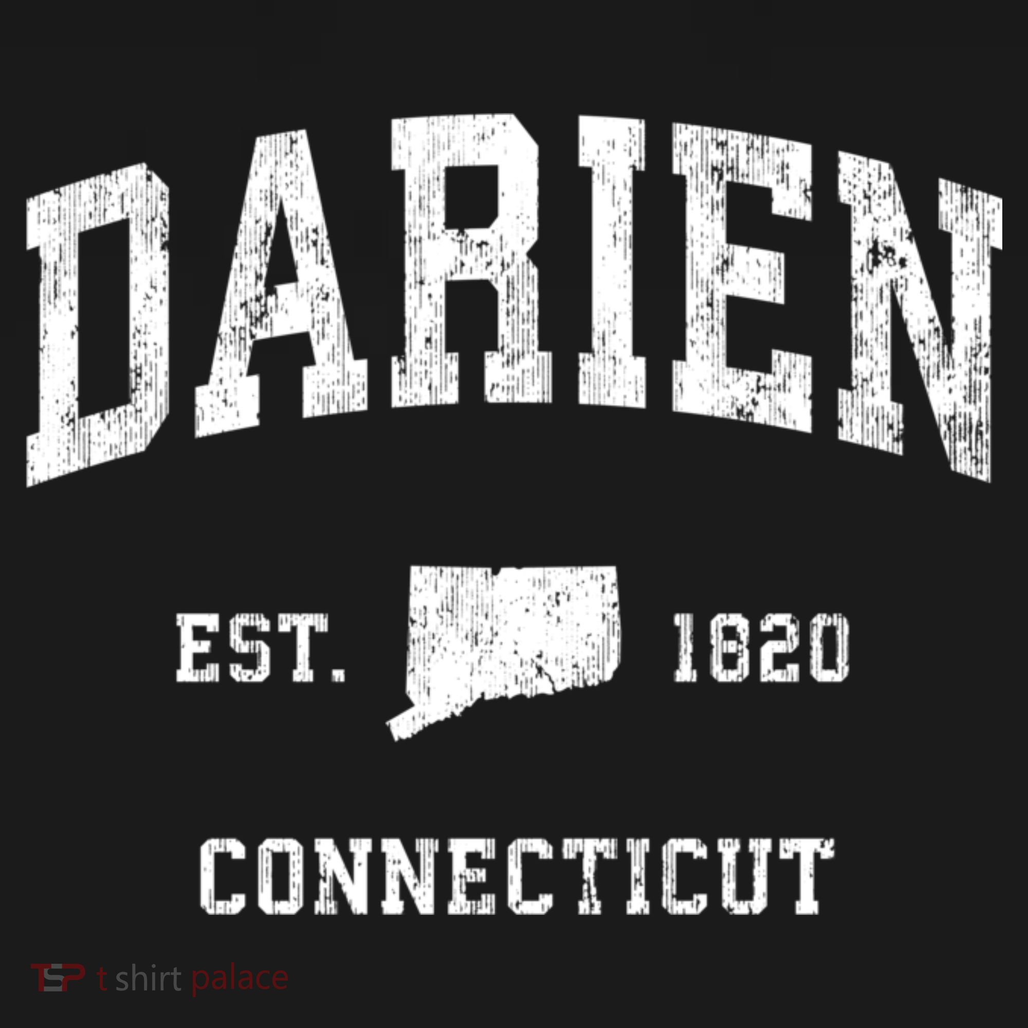 Darien Connecticut Ct Vintage Athletic Sports T-Shirt
