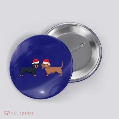 Dachshund Christmas Cool Gift Button