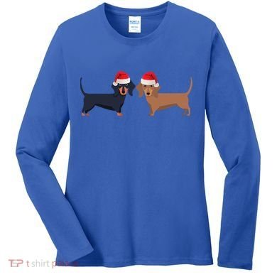 Dachshund Christmas Cool Gift Women's Long Sleeve Shirt