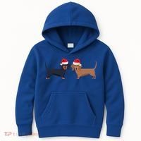 Dachshund Christmas Cool Gift Kids Hoodie thumb 0
