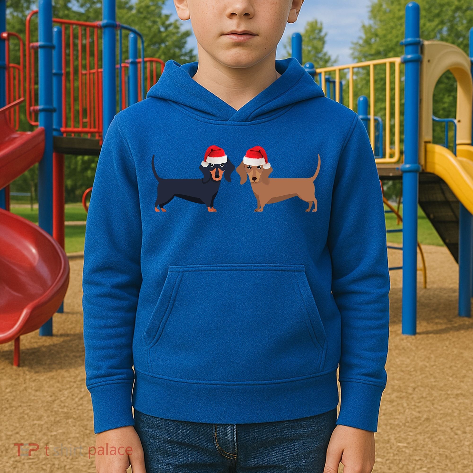 Dachshund Christmas Cool Gift Kids Hoodie