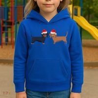 Dachshund Christmas Cool Gift Kids Hoodie thumb 3