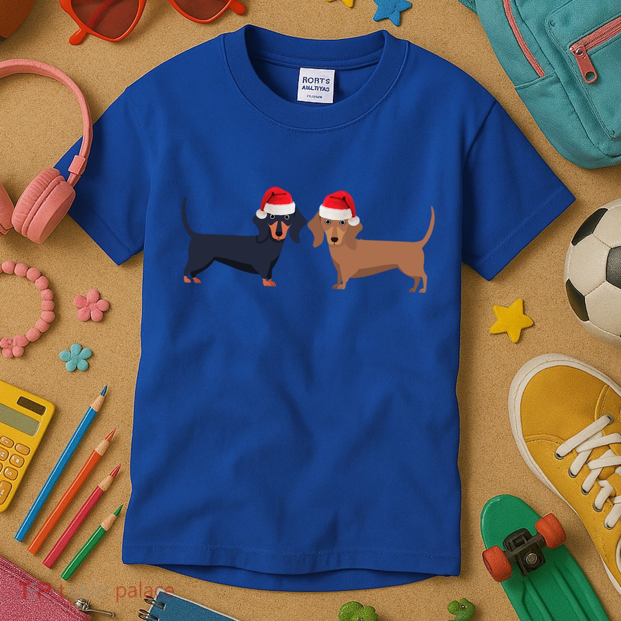Dachshund Christmas Cool Gift Kids T-Shirt