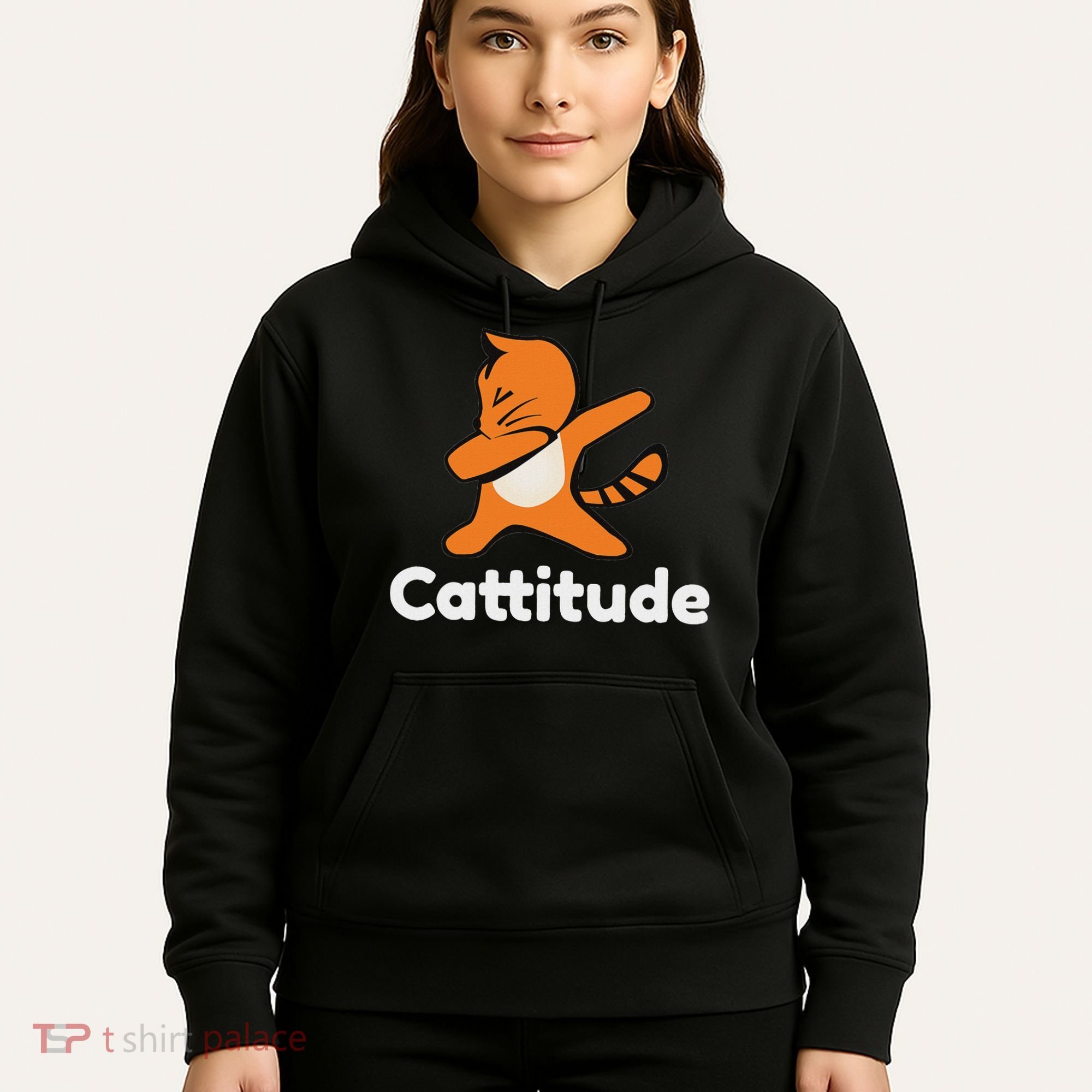 Dabbing Cat Cattitude Funny Attitude Dance Hoodie