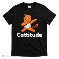 Dabbing Cat Cattitude Funny Attitude Dance T-Shirt thumb 0