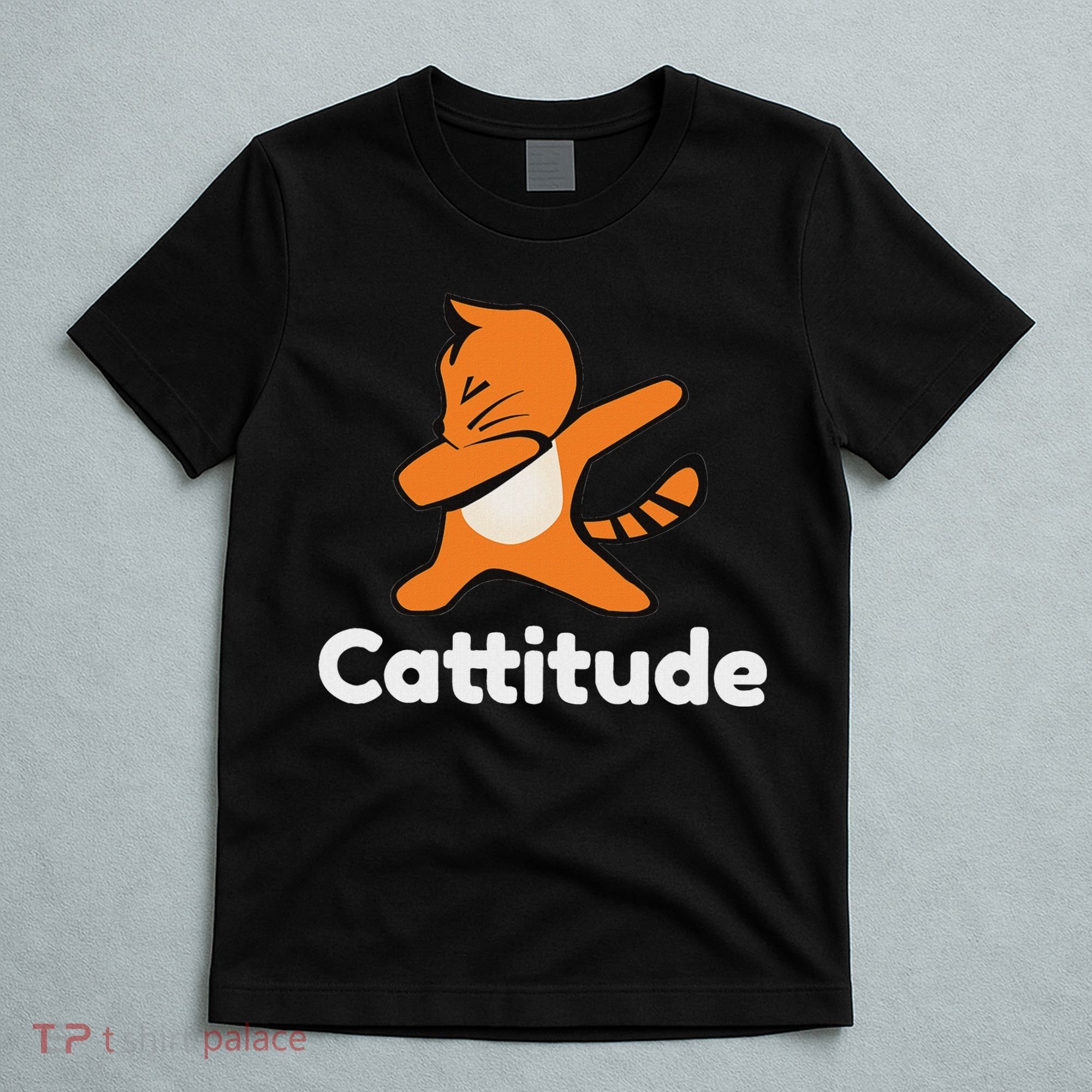Dabbing Cat Cattitude Funny Attitude Dance T-Shirt