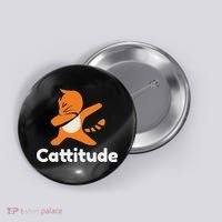 Dabbing Cat Cattitude Funny Attitude Dance Button thumb 0
