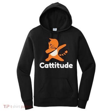 Dabbing Cat Cattitude Funny Attitude Dance Women's Hoodie