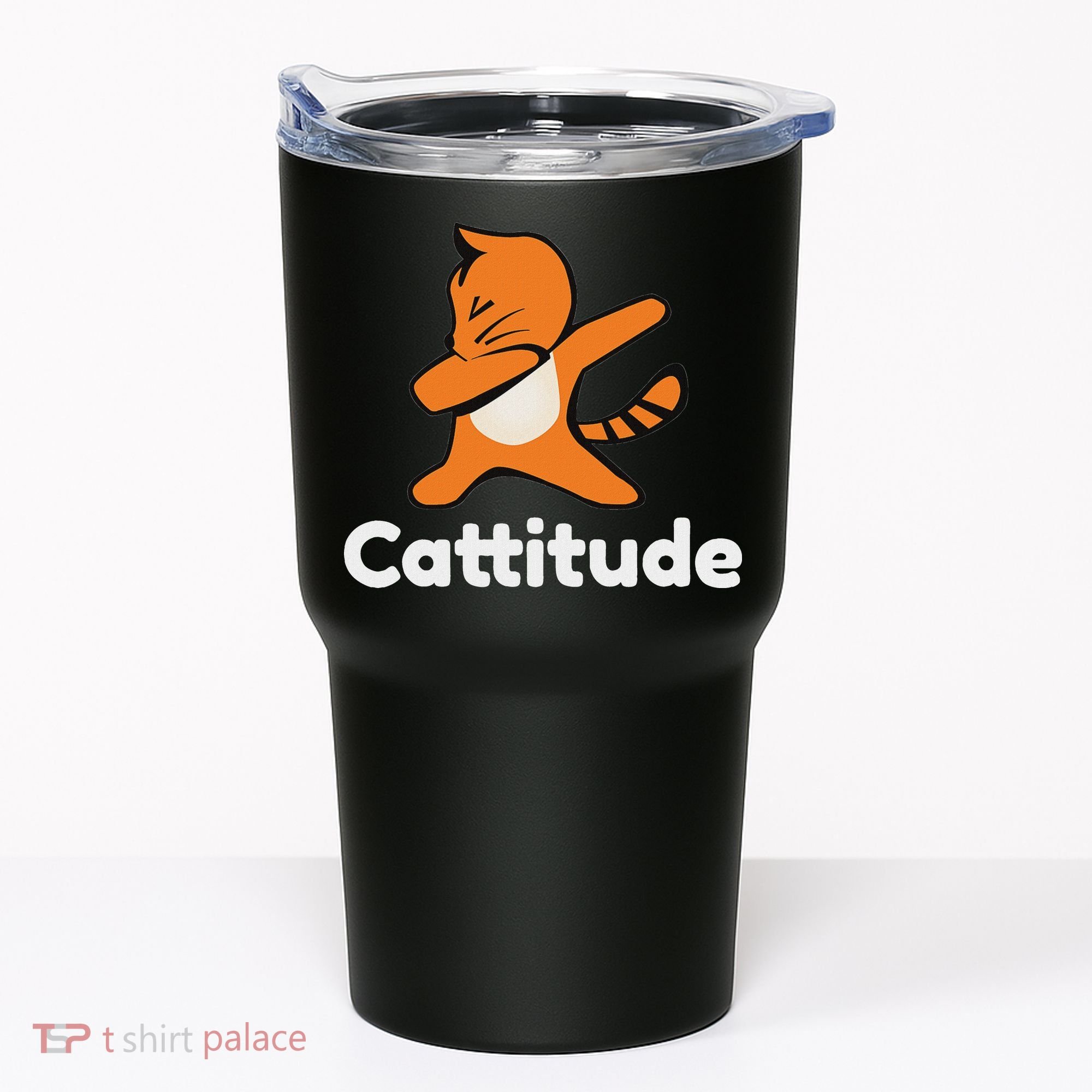 Dabbing Cat Cattitude Funny Attitude Dance Tumbler