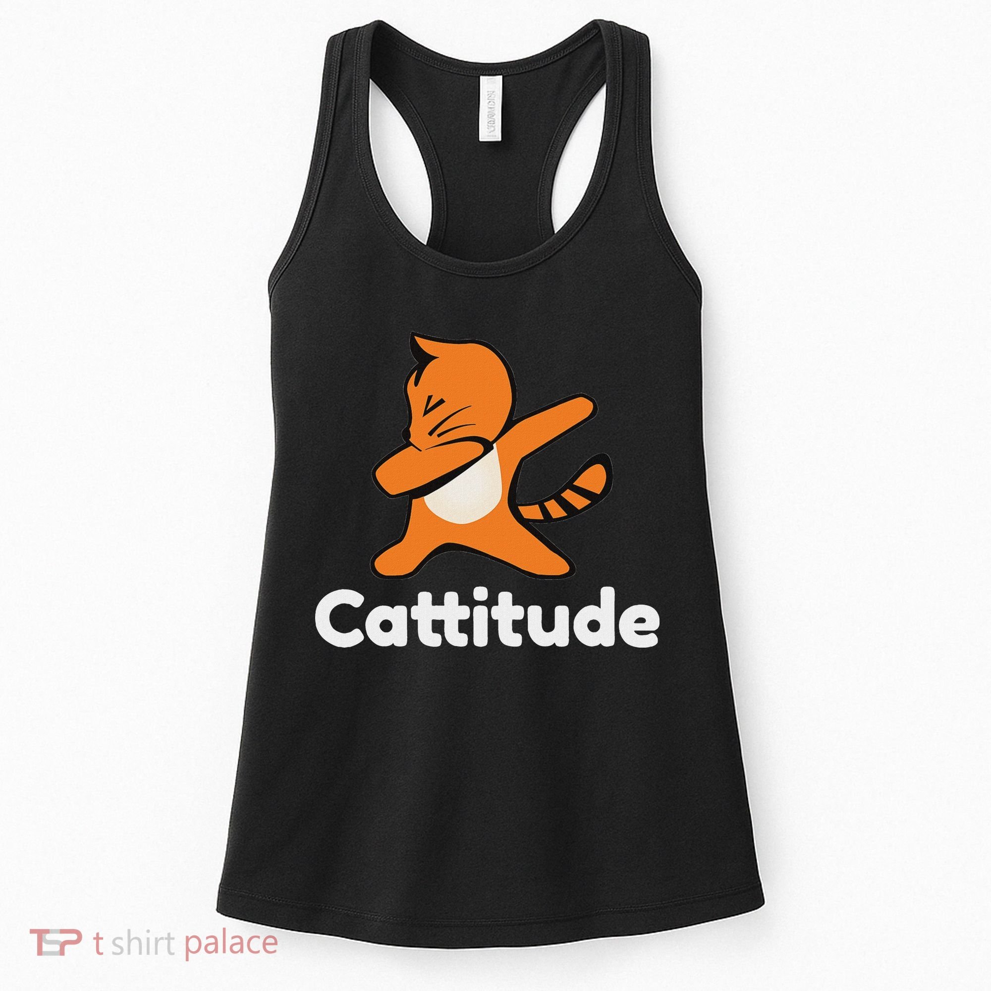 Dabbing Cat Cattitude Funny Attitude Dance Women's Tank Top