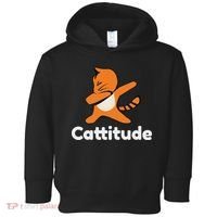 Dabbing Cat Cattitude Funny Attitude Dance Toddler Hoodie thumb 0