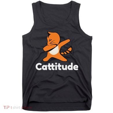 Dabbing Cat Cattitude Funny Attitude Dance Tank Top