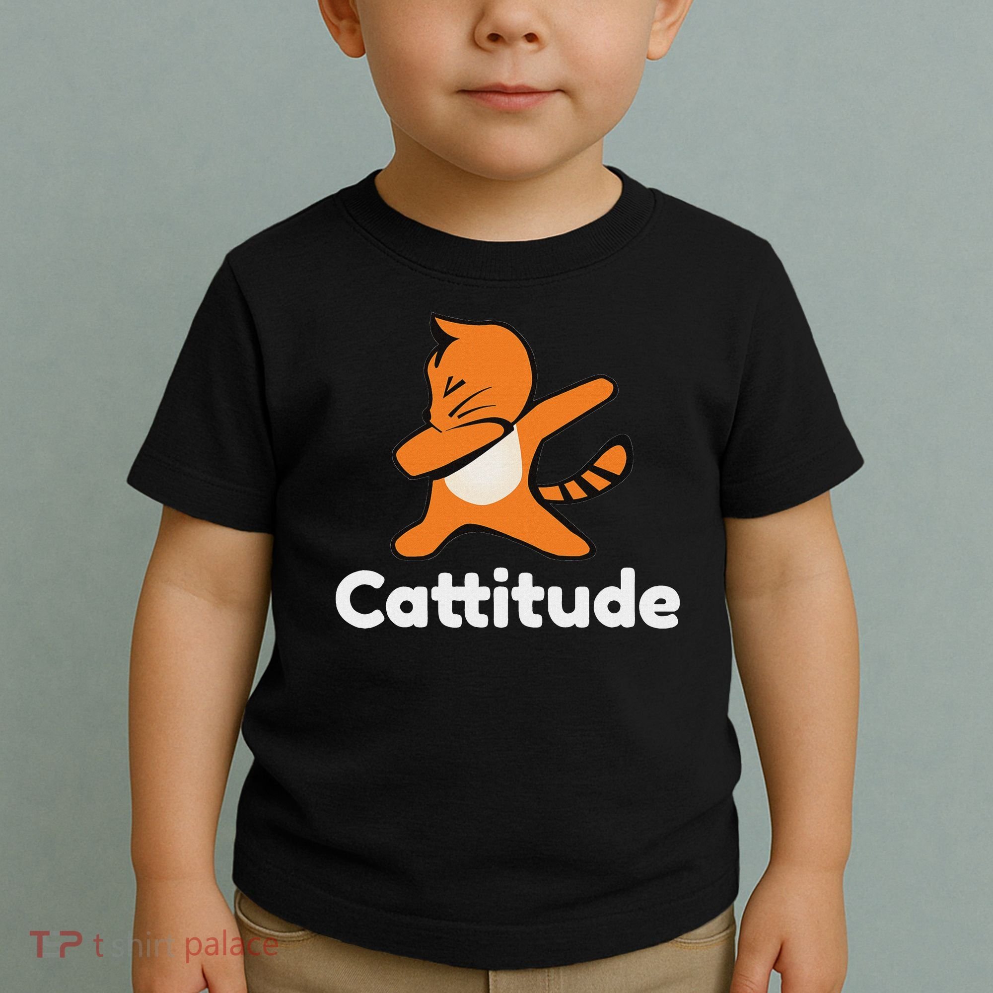 Dabbing Cat Cattitude Funny Attitude Dance Toddler T-Shirt