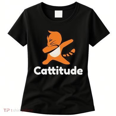 Dabbing Cat Cattitude Funny Attitude Dance Women's T-Shirt