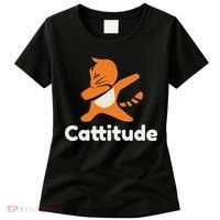 Dabbing Cat Cattitude Funny Attitude Dance Women's T-Shirt thumb 0