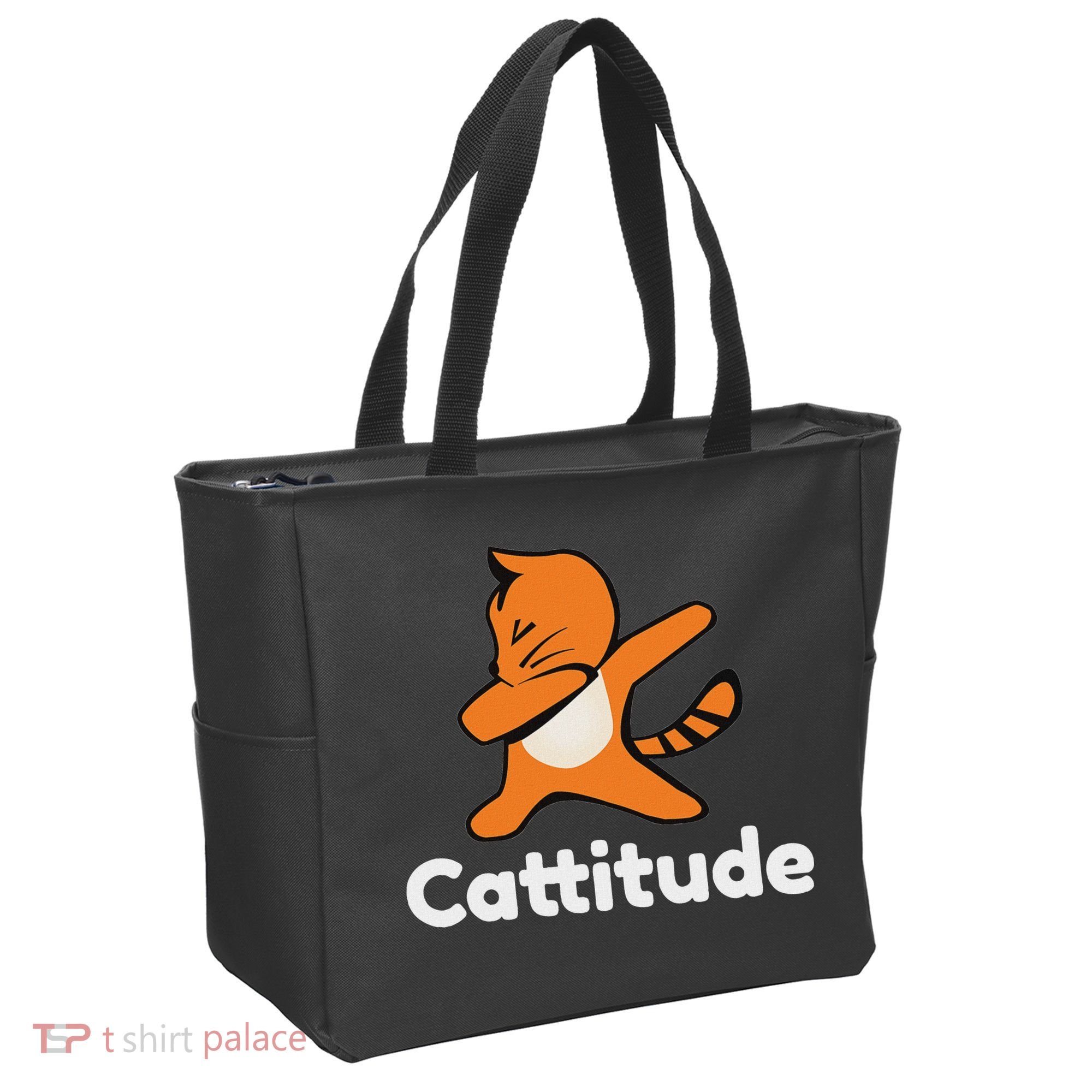Dabbing Cat Cattitude Funny Attitude Dance Tote Bag