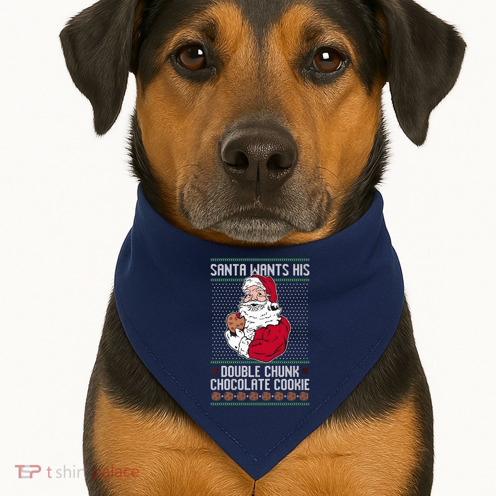 Double Chunk Chocolate Cookie Ugly USA-Made Doggie Bandana