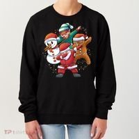 Dabbing Christmas Characters Holiday Women's Sweatshirt thumb 0