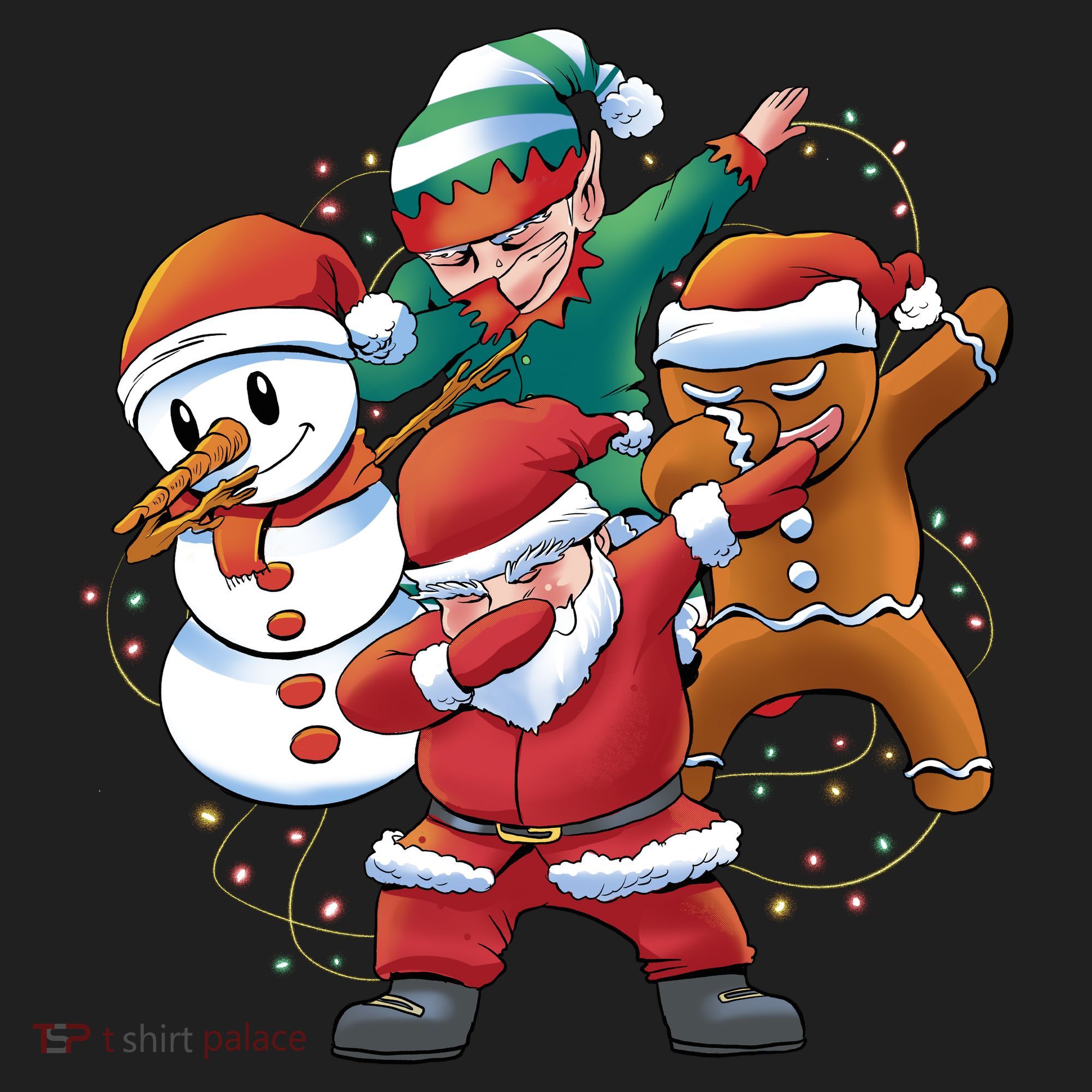 Dabbing Christmas Characters Holiday Women's Sweatshirt
