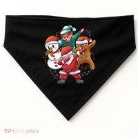 Dabbing Christmas Characters Holiday USA-Made Doggie Bandana thumb 0