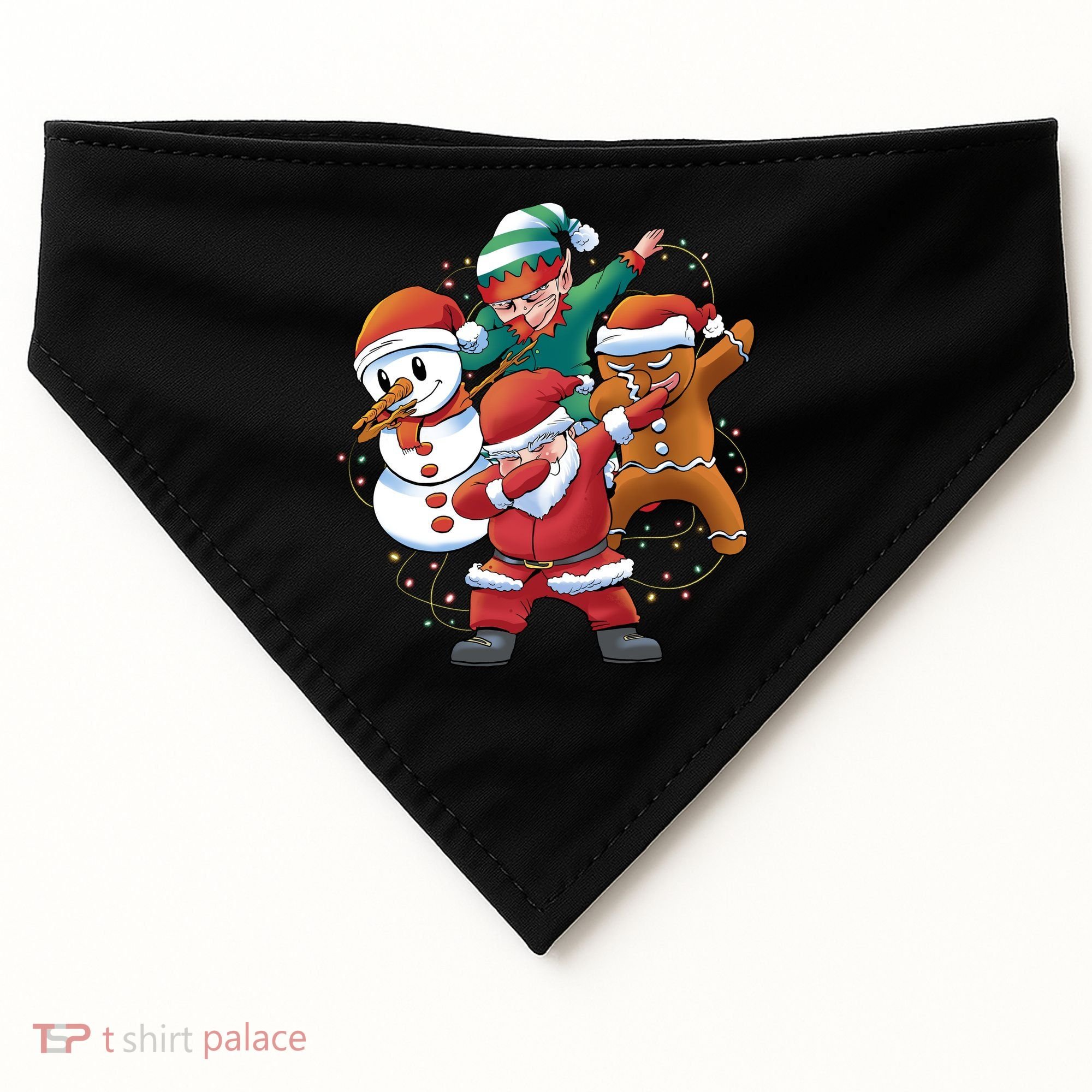 Dabbing Christmas Characters Holiday USA-Made Doggie Bandana