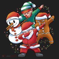 Dabbing Christmas Characters Holiday Beanie thumb 2