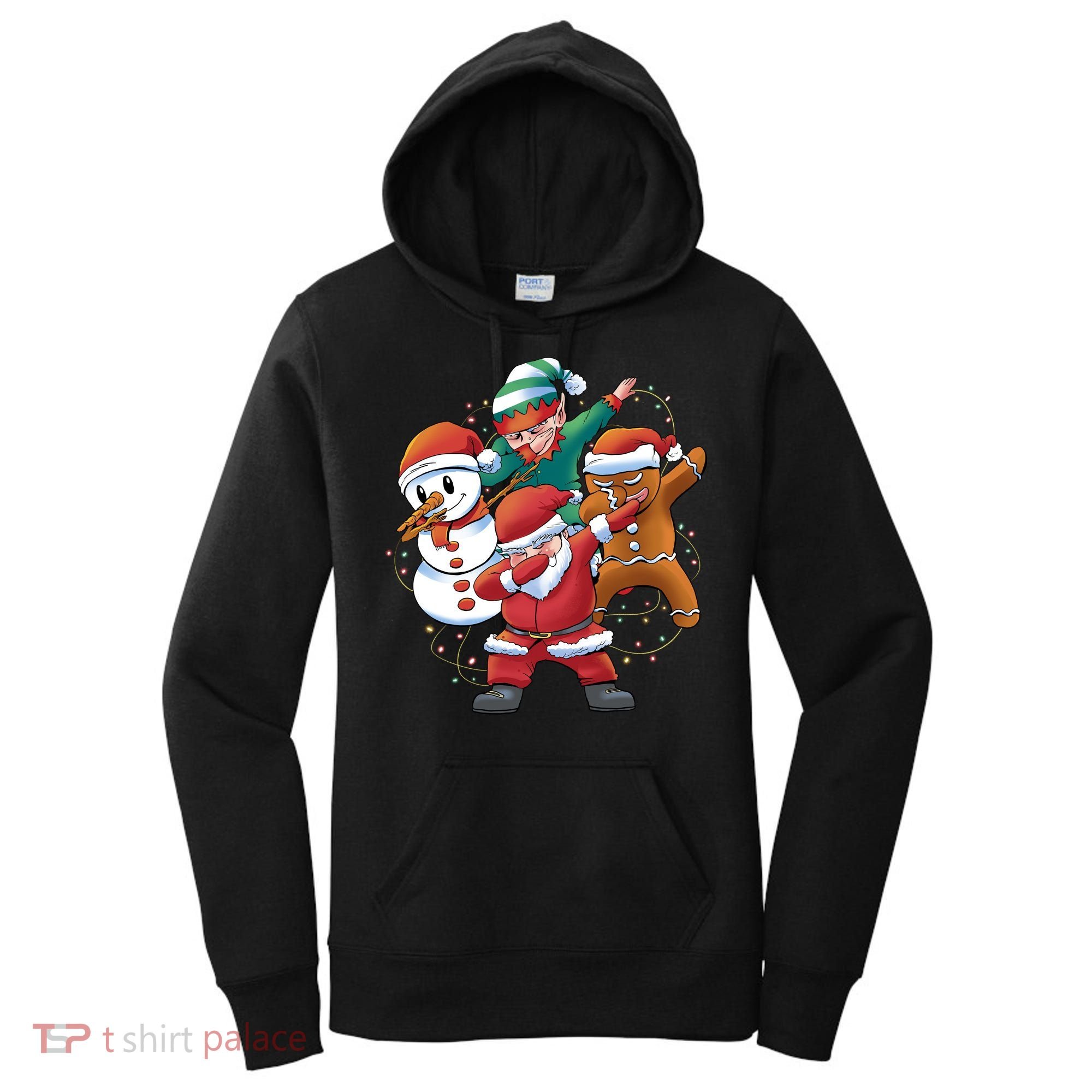 Dabbing Christmas Characters Holiday Women's Hoodie