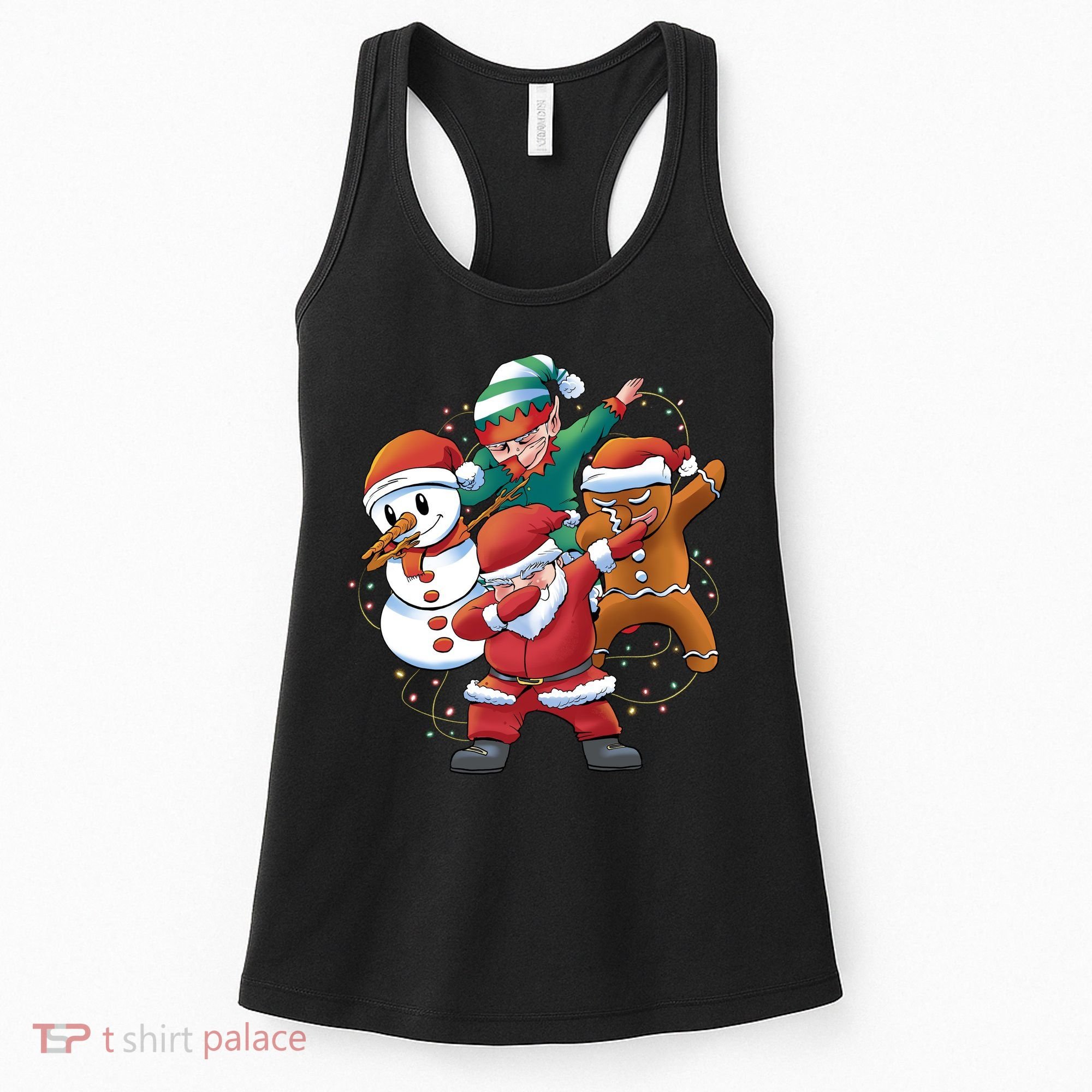 Dabbing Christmas Characters Holiday Women's Tank Top