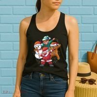 Dabbing Christmas Characters Holiday Women's Tank Top thumb 2