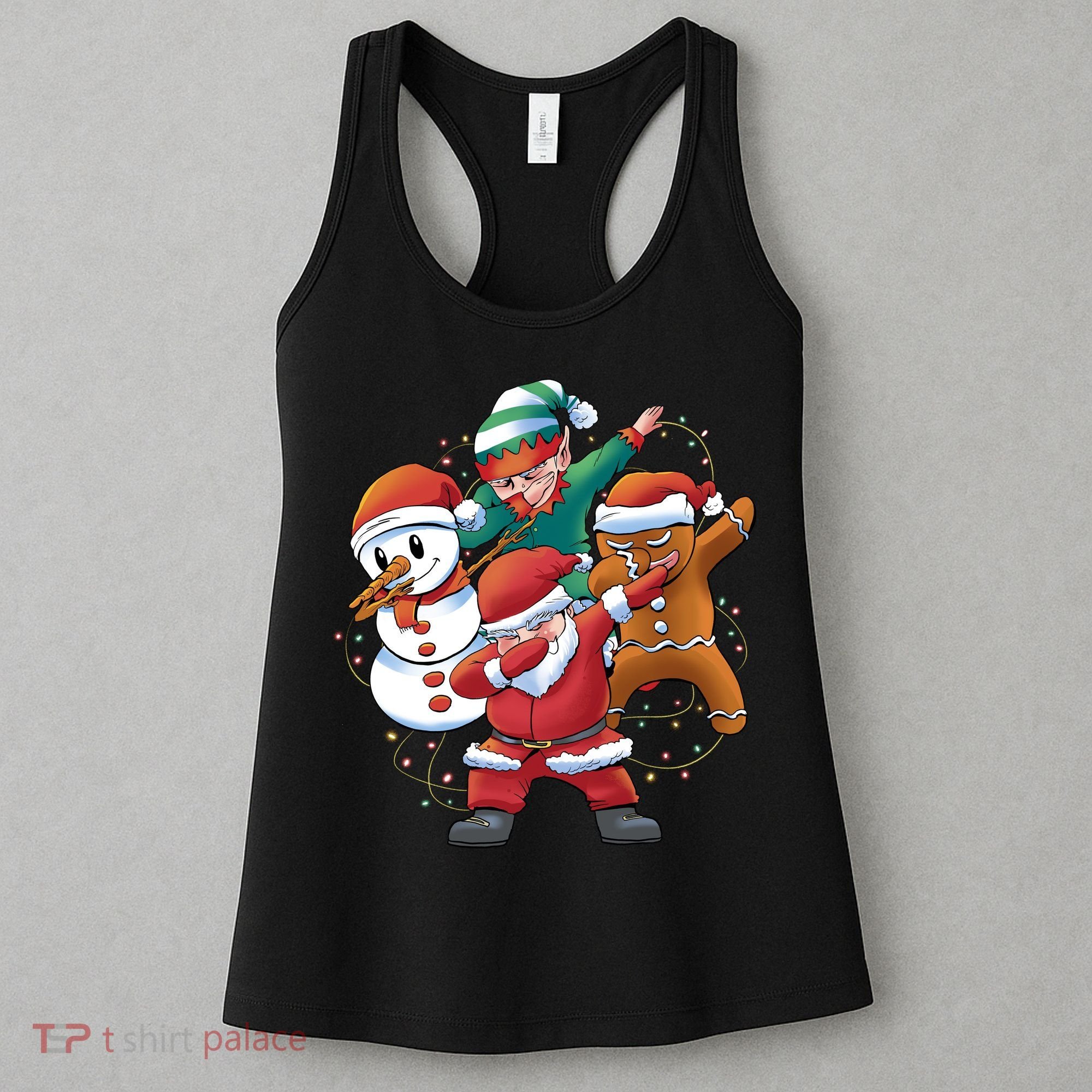 Dabbing Christmas Characters Holiday Women's Tank Top