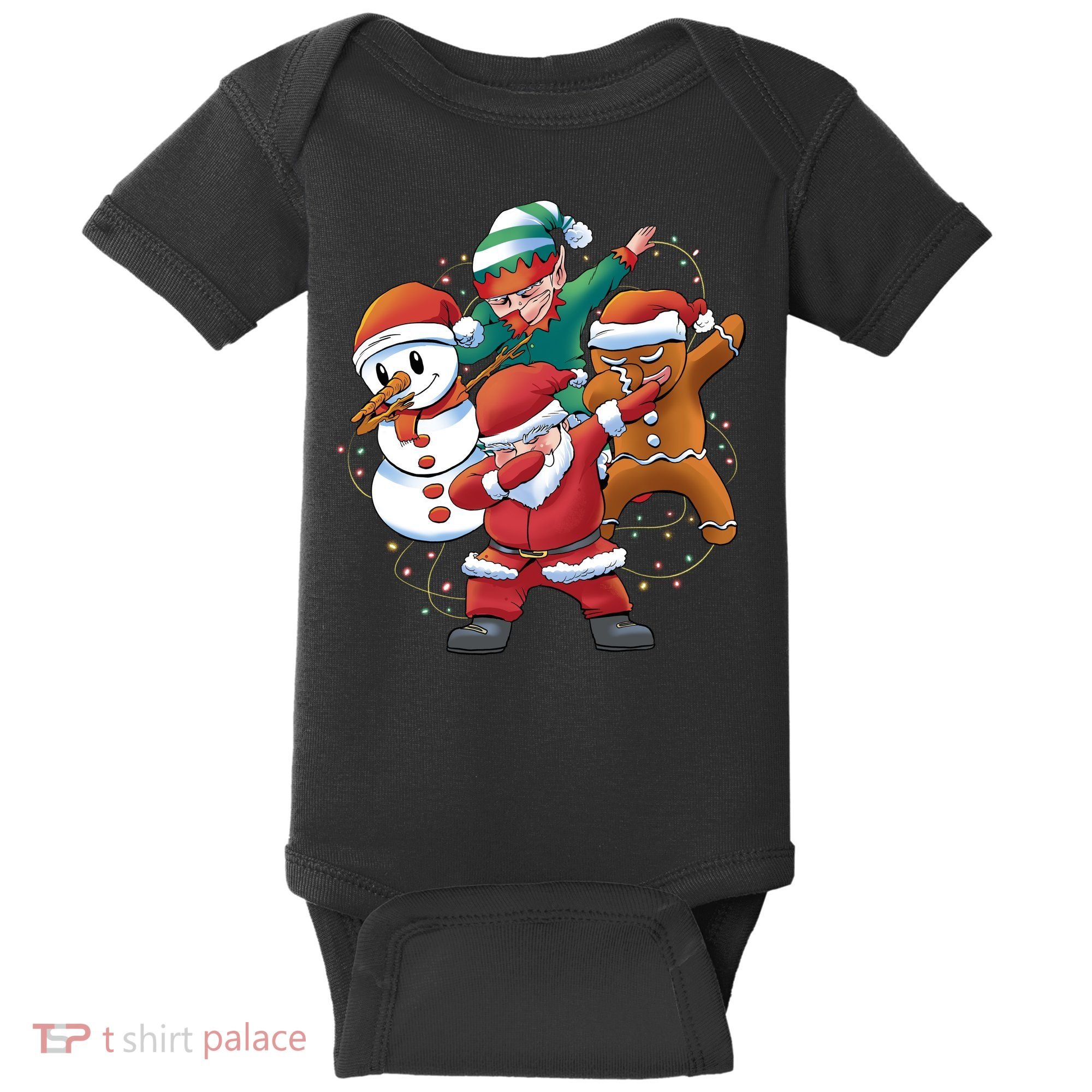 Dabbing Christmas Characters Holiday Baby Bodysuit
