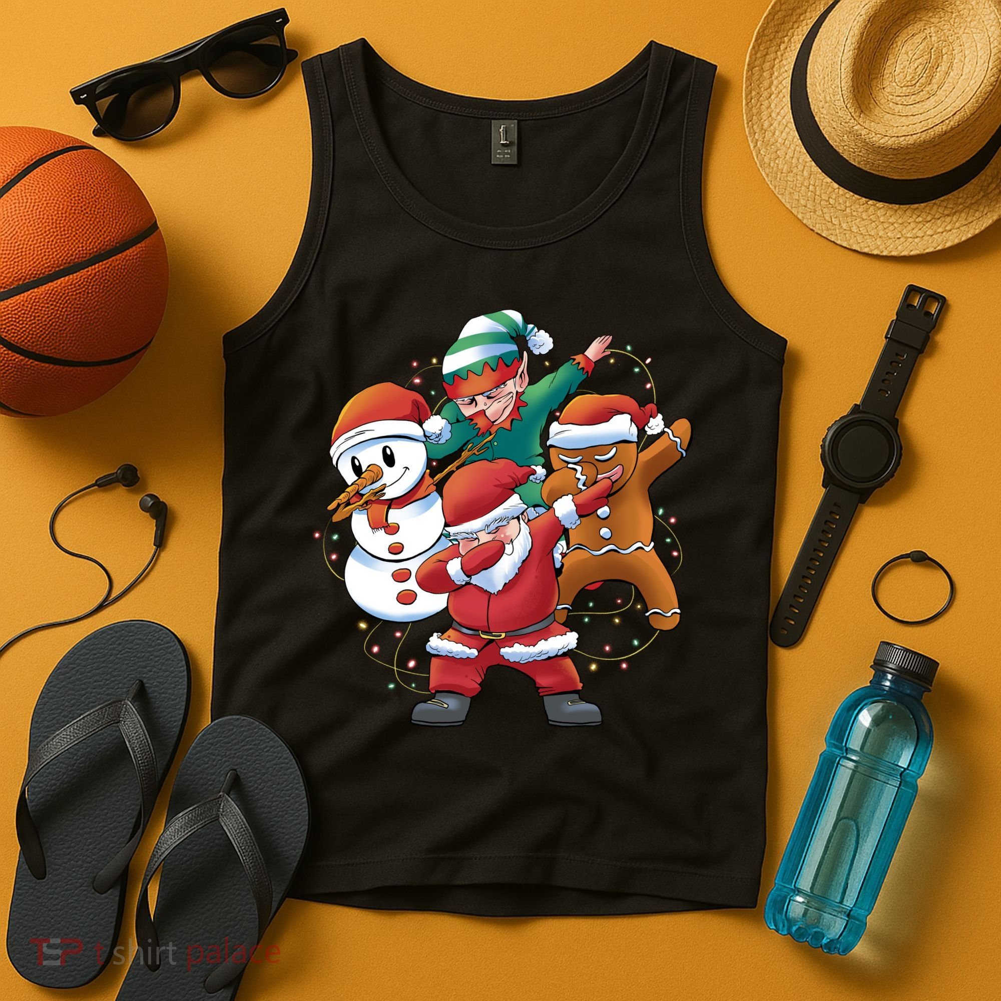 Dabbing Christmas Characters Holiday Tank Top