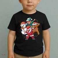 Dabbing Christmas Characters Holiday Toddler T-Shirt thumb 2