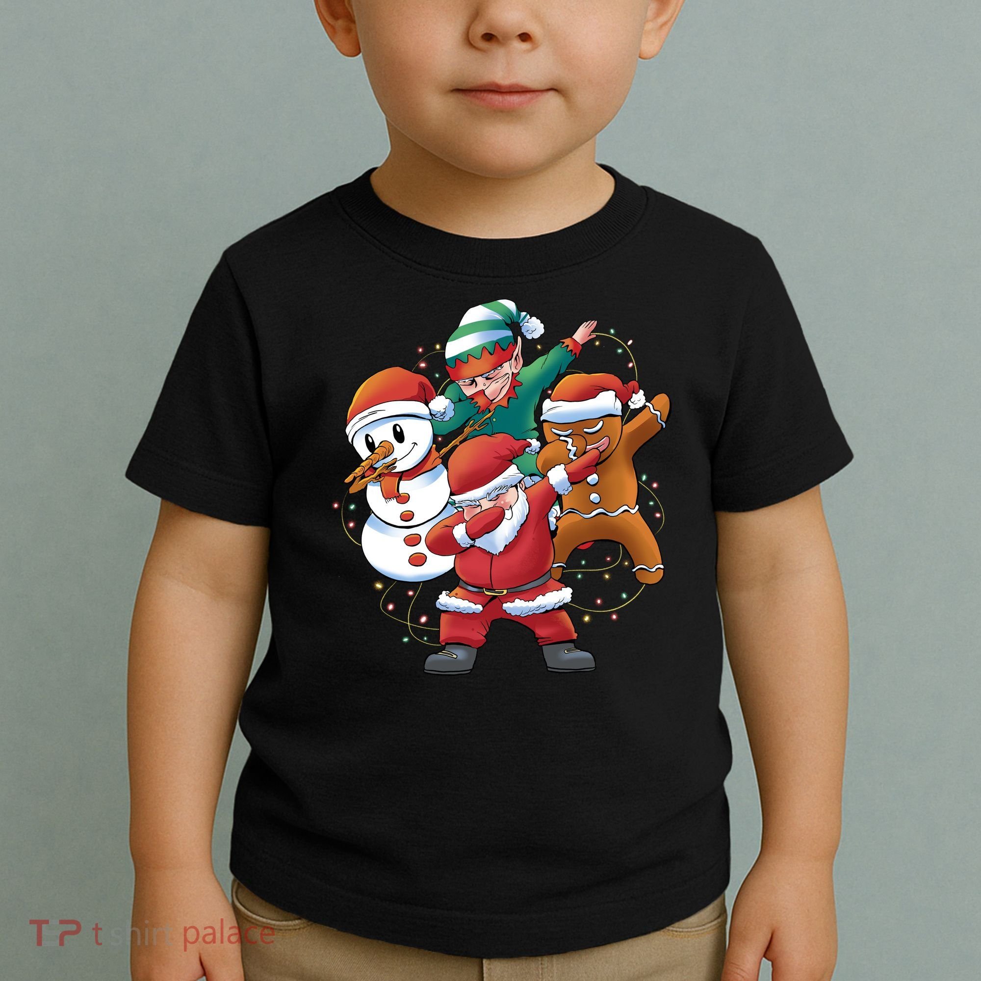 Dabbing Christmas Characters Holiday Toddler T-Shirt