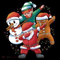 Dabbing Christmas Characters Holiday Women's Long Sleeve Shirt thumb 2