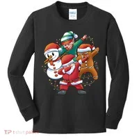 Dabbing Christmas Characters Holiday Kids Long Sleeve Shirt thumb 0