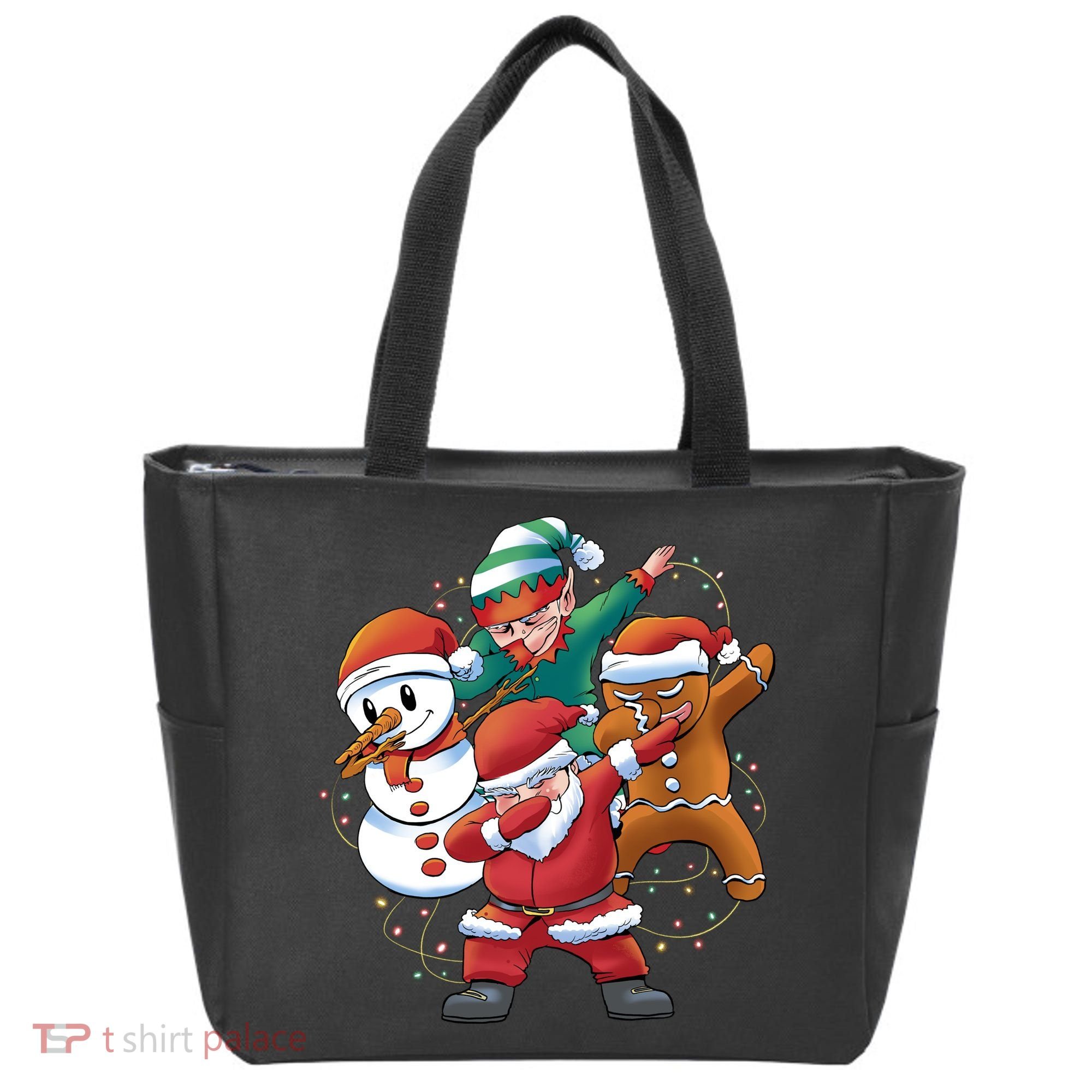 Dabbing Christmas Characters Holiday Tote Bag