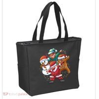 Dabbing Christmas Characters Holiday Tote Bag thumb 2