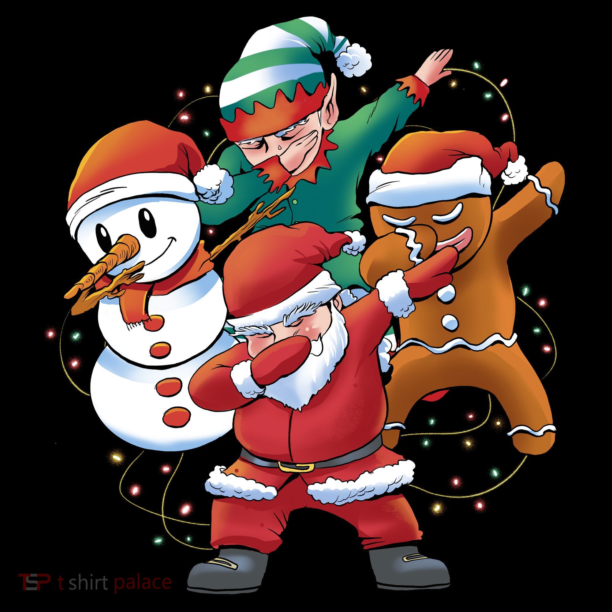 Dabbing Christmas Characters Holiday Tote Bag